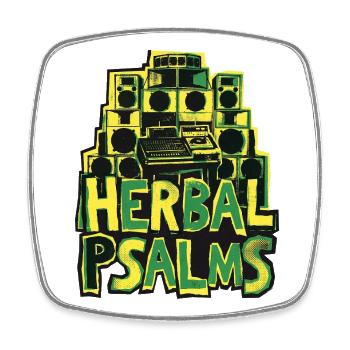 Dub Reggae Herbal Psalms - Square fridge magnet - white - Front