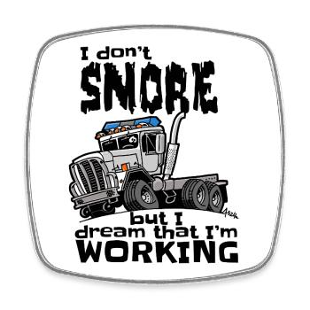 1477_i_dont_snore-TRUCK - Magnet carré - blanc - Devant