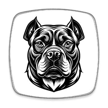 American Bulldog - Magnet carré - blanc - Devant