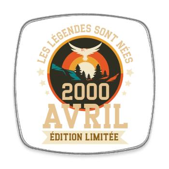 Légende Née Avril 2000 Édition Limitée - Magnet carré - blanc - Devant