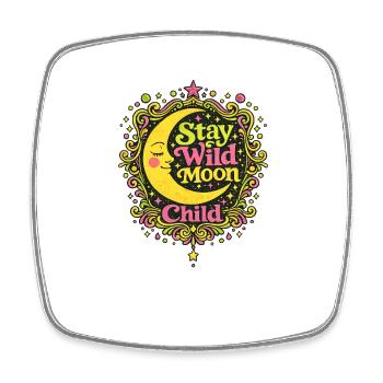 Art sur le t-shirt Stay Moon Child - Magnet carré - blanc - Devant