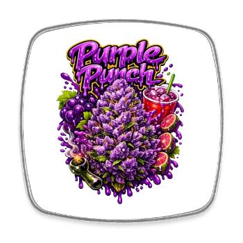 Purple Punch Graffiti-Druck - Viereckiger Kühlschrankmagnet - Weiß - Vorne