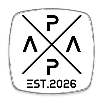 Papa 2026 Est 2026 Schwangerschaft Verkündung - Viereckiger Kühlschrankmagnet - Weiß - Vorne