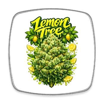 Graffiti Lemon Tree Grav Art - Magnet carré - blanc - Devant