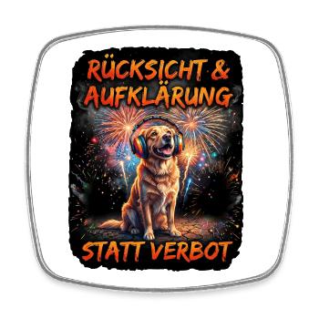 Feuerwerk Pyrotechnik Aufklärung - Viereckiger Kühlschrankmagnet - Weiß - Vorne