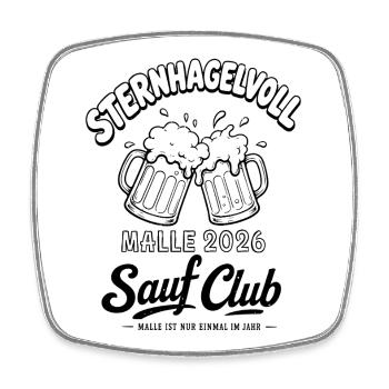 Malle 2026 Sternhagelvoll Sauf Club Malle 2026 - Viereckiger Kühlschrankmagnet - Weiß - Vorne