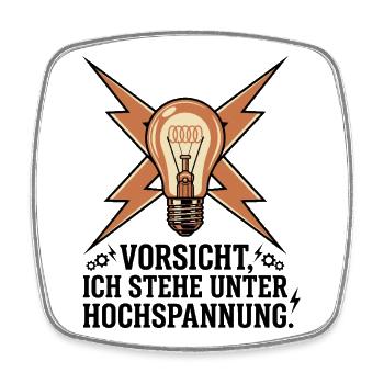 Elektriker Hochspannung Vintage Job Design - Viereckiger Kühlschrankmagnet - Weiß - Vorne