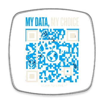 My Data My Choice - Square fridge magnet - white - Front