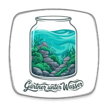 Aquascaping Aquarium Garten Kunst - Viereckiger Kühlschrankmagnet - Weiß - Vorne