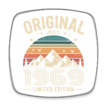 July 1969 – Legend of the Peaks and Mountains - Square fridge magnet - white - Front