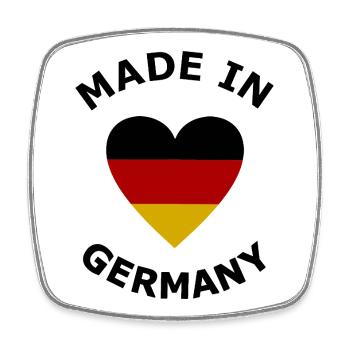 Wappenschild Rot Gold Deutschland - Viereckiger Kühlschrankmagnet - Weiß - Vorne