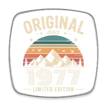 July 1977 – Legend of the Peaks and Mountains - Square fridge magnet - white - Front