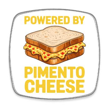 Pimento Cheese Sandwiches Golf Gifts - Square fridge magnet - white - Front