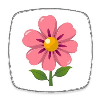 Blume pastell Blumen Blüte pink Geschenk Mutter - Viereckiger Kühlschrankmagnet - Weiß - Vorne