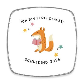 Schulkind 2026 Shirt Geschenk - Viereckiger Kühlschrankmagnet - Weiß - Vorne