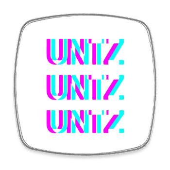 UNTZ Festival Rave Techno Design - Square fridge magnet - white - Front