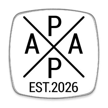 Papa 2026 Schwangerschaft Ankündigung Cross - Viereckiger Kühlschrankmagnet - Weiß - Vorne