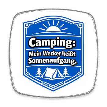 Camper - Viereckiger Kühlschrankmagnet - Weiß - Vorne