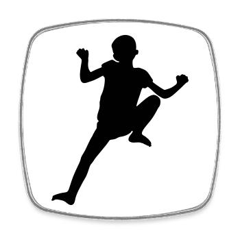 Spider Climber Boy – Kletterabenteuer - Viereckiger Kühlschrankmagnet - Weiß - Vorne