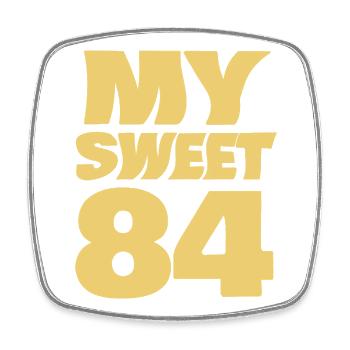 Sweet 84 - Magnet carré - blanc - Devant