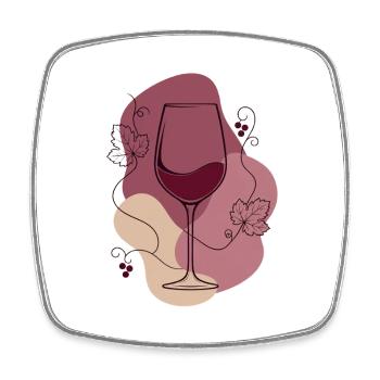Amateur de vin Aura - Magnet carré - blanc - Devant