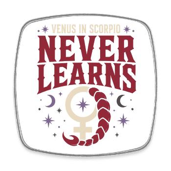 Venus sign Venus astrology - Square fridge magnet - white - Front