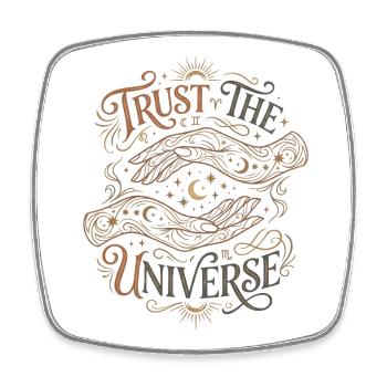 Trust in the universe - Square fridge magnet - white - Front