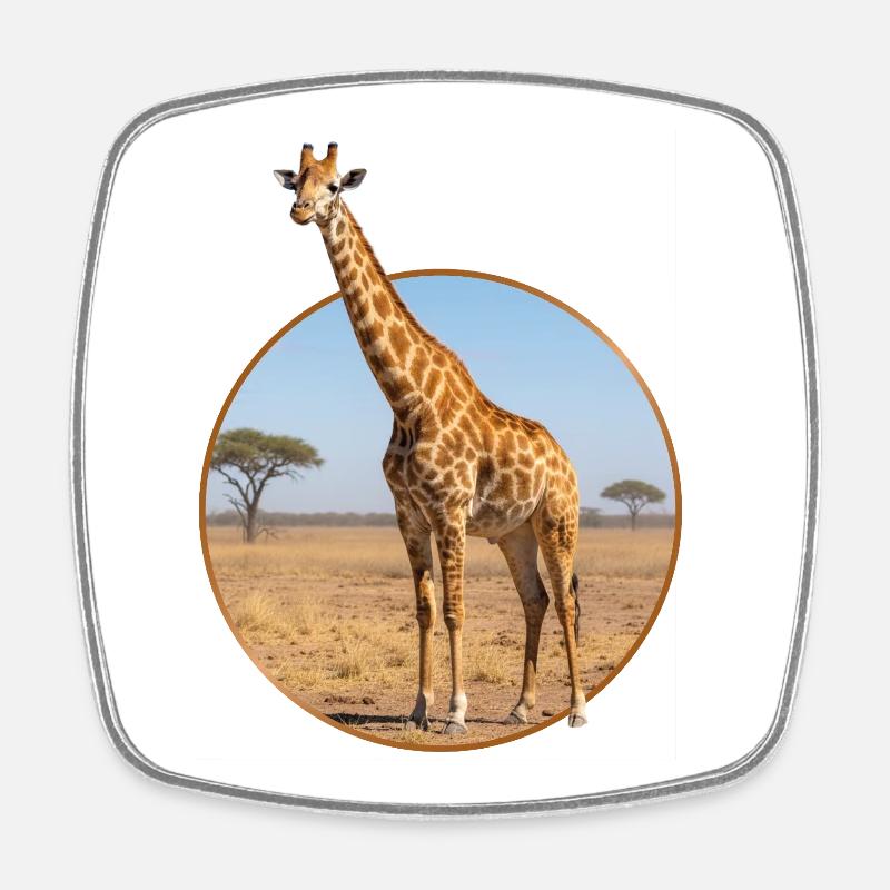 T-Shirt Design "Giraffe" - Square fridge magnet - white