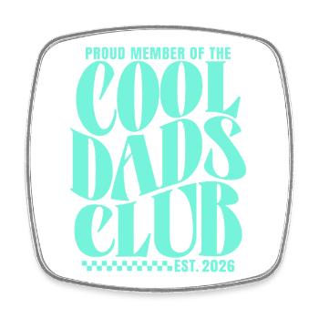 Cool Dads Club - Werdender Papa 2026 Geschenk - Viereckiger Kühlschrankmagnet - Weiß - Vorne