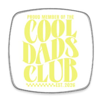 Cool Dads Club - Werdender Papa 2026 Geschenk - Viereckiger Kühlschrankmagnet - Weiß - Vorne