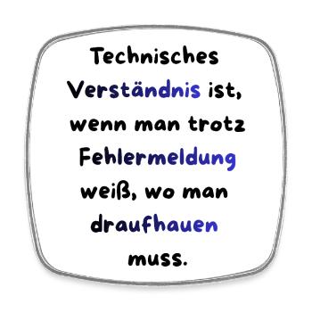 Instandhaltung T-Shirt Lustiges Geschenk Handwerk! - Viereckiger Kühlschrankmagnet - Weiß - Vorne