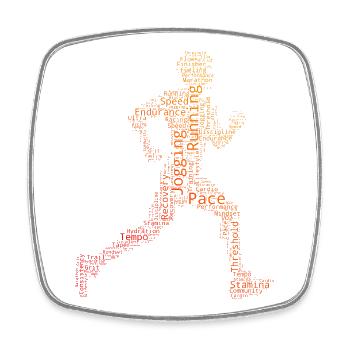 Idée de cadeau pour la course à pied pour un amateur de course - Magnet carré - blanc - Devant