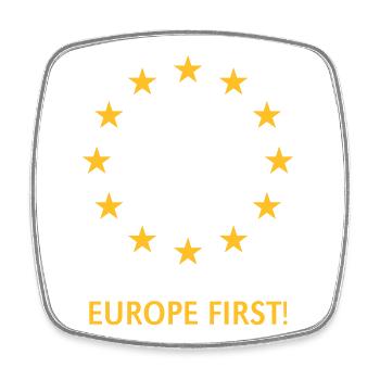 L’Europe d’abord ! L’Europe d’abord ! (1C) - Magnet carré - blanc - Devant