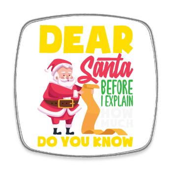 Lustiges Weihnachten Weihnachtsgeschenk Xmas Shirt - Viereckiger Kühlschrankmagnet - Weiß - Vorne
