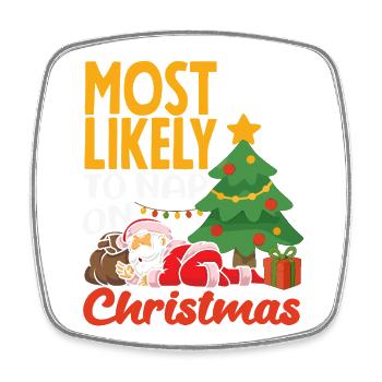 Lustiges Weihnachten Weihnachtsgeschenk Xmas Shirt - Viereckiger Kühlschrankmagnet - Weiß - Vorne
