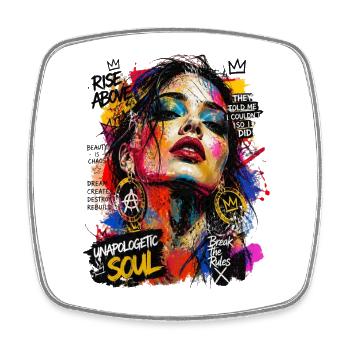 Abstract Art Woman - Square fridge magnet - white - Front