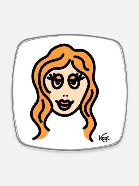 Virgo tall - Square fridge magnet - white