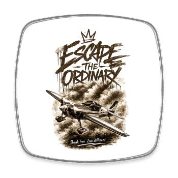 Pilot Vintage Spruch Aviation Graffiti Flugzeug - Viereckiger Kühlschrankmagnet - Weiß - Vorne