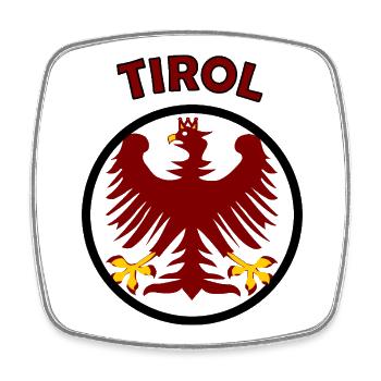 Tirol Wappenadler - Viereckiger Kühlschrankmagnet - Weiß - Vorne