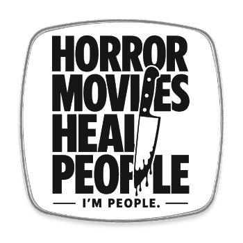 Sleep Is Weak Horror Is Life - Viereckiger Kühlschrankmagnet - Weiß - Vorne