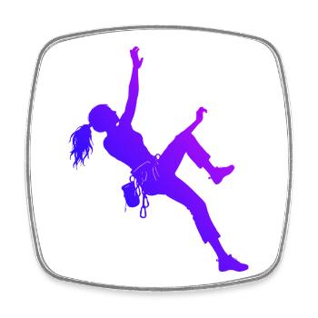 Geschenkidee für die Bergsportlerin mit Bouldering - Viereckiger Kühlschrankmagnet - Weiß - Vorne