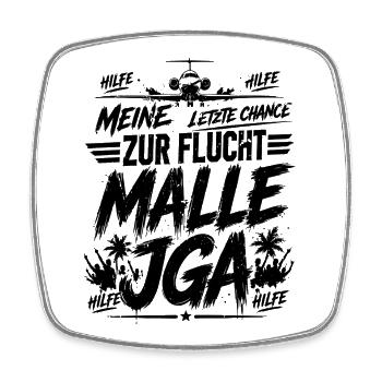 Malle JGA 2026 Meine letzte Chance zur Flucht  - Viereckiger Kühlschrankmagnet - Weiß - Vorne