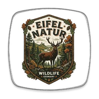 Eifel Hiking Nature Mountains Forest Landscape Eifel - Square fridge magnet - white - Front