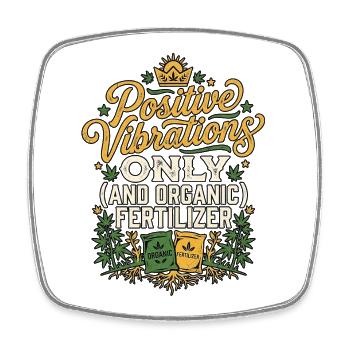 Positive Gardening - Square fridge magnet - white - Front
