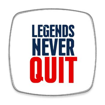 Legends Never Quit Bold - Magnet carré - blanc - Devant