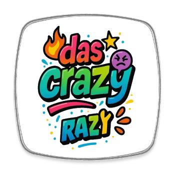The Crazy Razy Color Bang - Square fridge magnet - white - Front