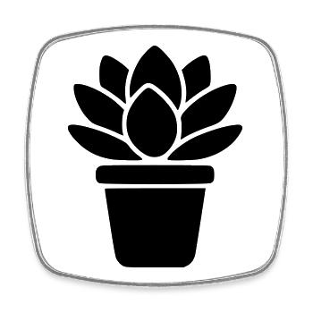 Succulent Houseplant Plant Mom Botany - Square fridge magnet - white - Front