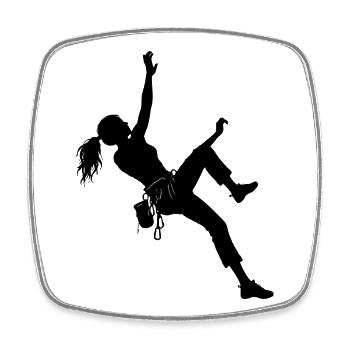 Die Bergsportlerinnen und Climbing passen zusammen - Viereckiger Kühlschrankmagnet - Weiß - Vorne
