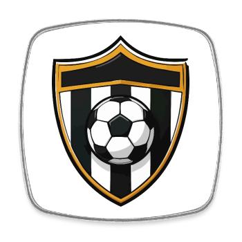 Panneau de football avec ballon - Magnet carré - blanc - Devant