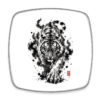 Japan Ink Tiger Tattoo - Square fridge magnet - white - Front